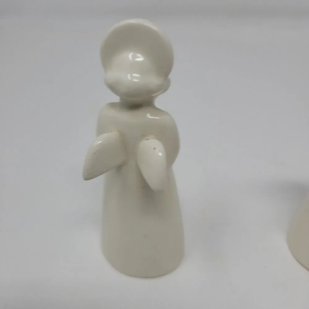 Vintage Royal Copenhagen Choir Angel Figurines w/Horn Guitar Denmark Christmas 2